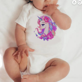 unicorn baby strampler