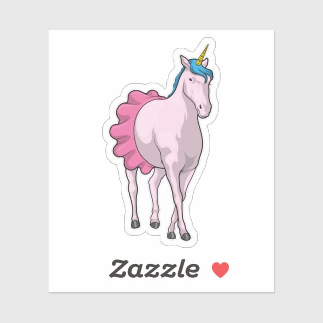 Unicorn Ballerina Ballerina Ballet Aufkleber (Blatt)