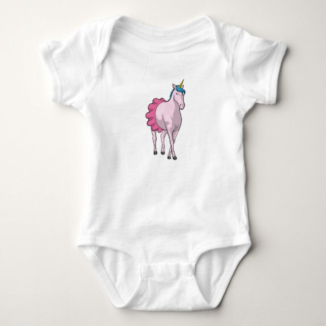 Unicorn Ballerina Ballerina Ballet Baby Strampler (Vorderseite)