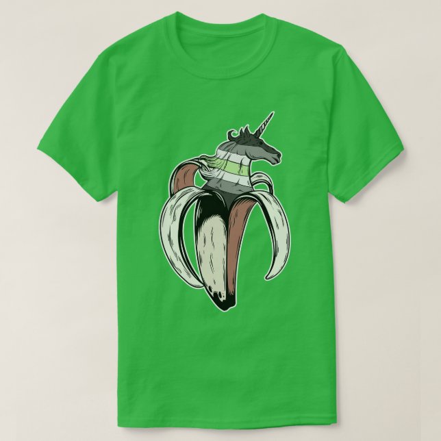 Unicorn Banana LGBT Pride Flag T-Shirt (Design vorne)