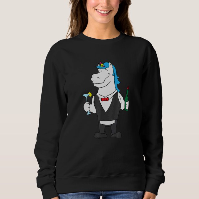 Unicorn Barkeeper Bartending Sweatshirt (Vorderseite)