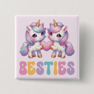 Unicorn Besties Beste Freunde für immer Button