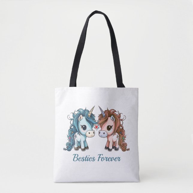 Unicorn Besties Forever Tasche (Vorderseite)