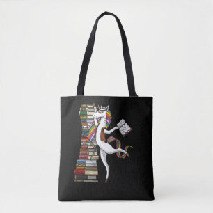 Unicorn-Bibliothekar-magischer Buch-LeseNerd Tasche