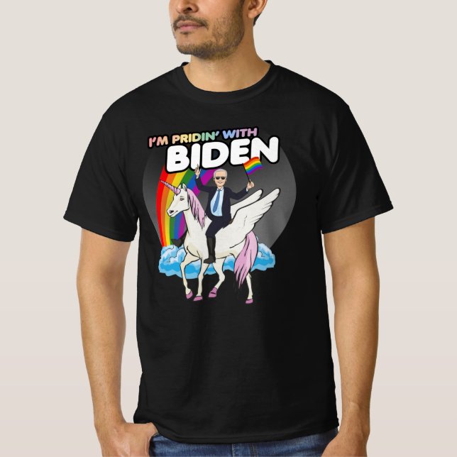 UNICORN BIDEN - Je suis PRIDIN' WIth Biden T-Shirt (Devant)