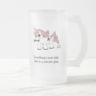 Unicorn-Bier-Tasse Mattglas Bierglas
