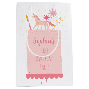 Unicorn Birthday Cake Mittlere Geschenktüte