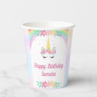 Unicorn Birthday Collection Cups Pappbecher