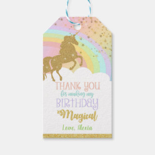 Unicorn Birthday Favor Tag Geschenkanhänger