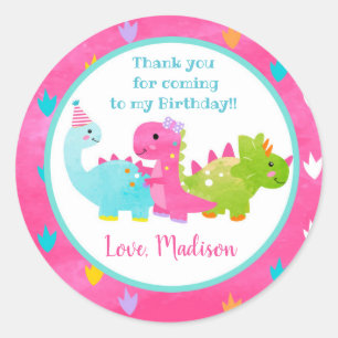 Unicorn Birthday Favor Tags Runder Aufkleber