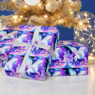 Unicorn Birthday Geschenkpapier
