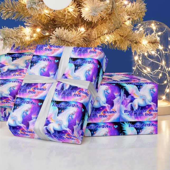 Unicorn Birthday Geschenkpapier (Feiertage)