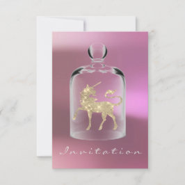 Unicorn Birthday Girls Night Out Party Mauve Spark Einladung