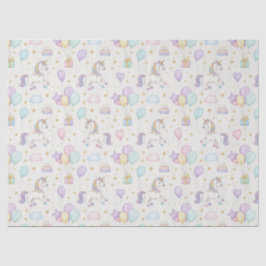 Unicorn Birthday Magic – Pastel Fantasy Celebratio Seidenpapier