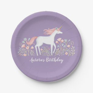 Unicorn Birthday Pappteller