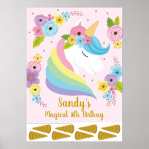 Unicorn Birthday Party Game | BUTTON SCHWANZ