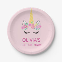 Unicorn Birthday Party Paper Teller