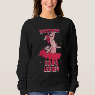 Unicorn Birthday Squad Leader Birthday Girl Outfit Sweatshirt