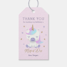 Unicorn Birthday Vielen Dank Geschenkanhänger