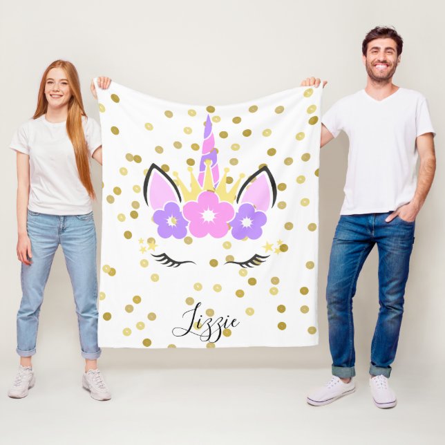 Unicorn Blanket | Einhorngesicht Fleecedecke (Beispiel)