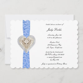 Unicorn Blue Lace Bridal Dusche Einladung