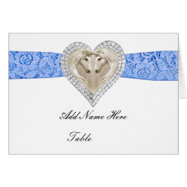 Unicorn Blue Lace Table Platzkarte