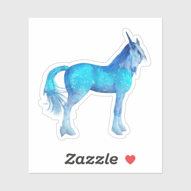 Unicorn-Blues Aufkleber (Blatt)