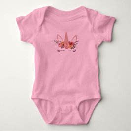 Unicorn Blume Crown Baby Girl Baby Bodysuit Strampler
