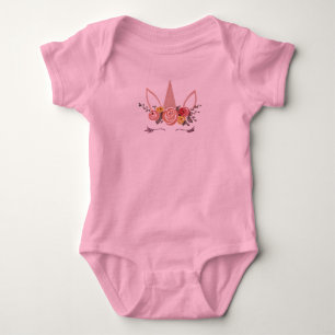 Unicorn Blume Crown Baby Girl Baby Bodysuit Strampler