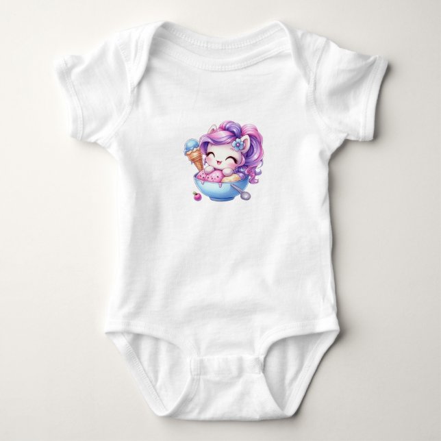 Unicorn Body Baby Strampler (Vorderseite)