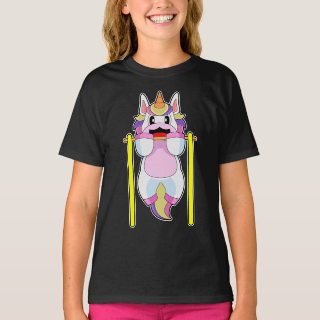 Unicorn Bodybuilder Pull up Bodybuilding T-Shirt (Vorderseite)