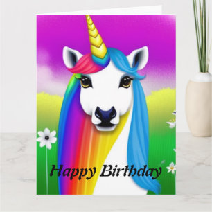 Unicorn Bonne carte d'anniversaire
