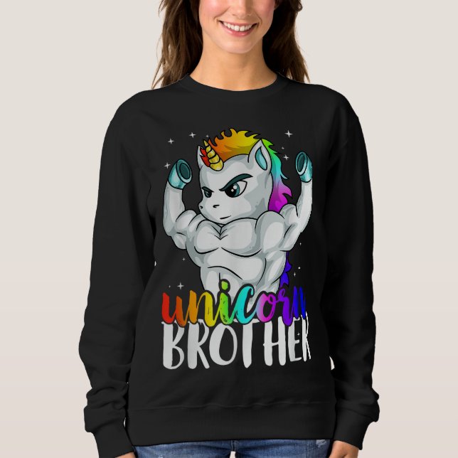 Unicorn Brother Sister to Big Bro Brothercorn Chri Sweatshirt (Vorderseite)