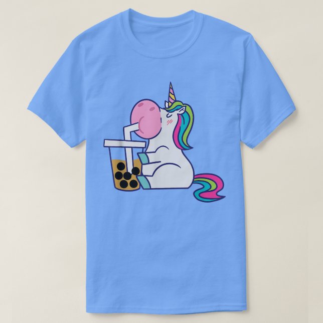 Unicorn Bubble Tea Boba T-Shirt (Design vorne)