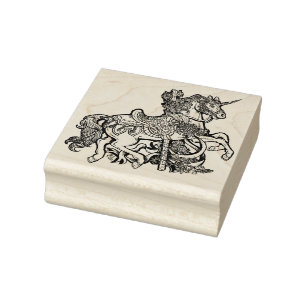 Unicorn Carousel Pferd Gummistempel