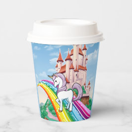 Unicorn Castle Kleine Girl's Birthday Niedlich Pappbecher