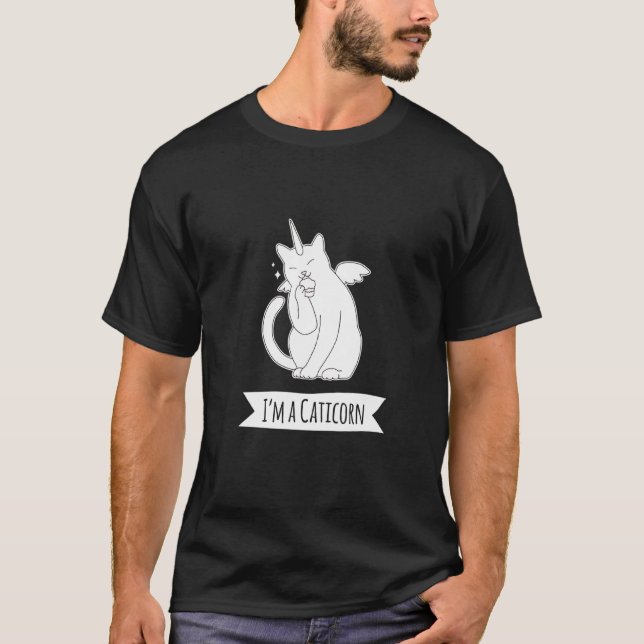 Unicorn Cat Im Caticorn für Frauen T-Shirt (Vorderseite)