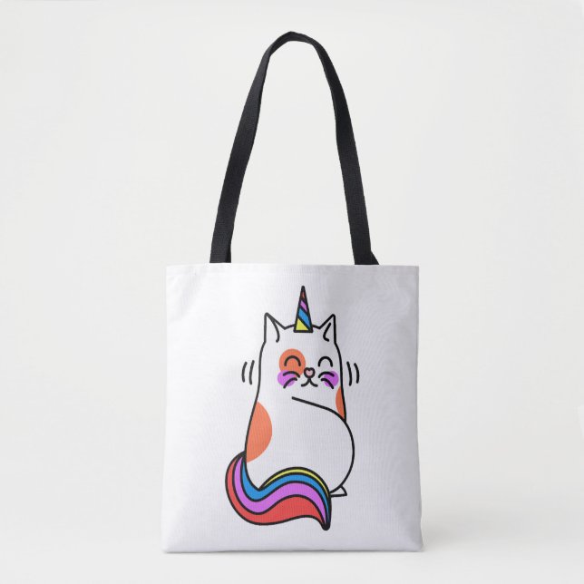 Unicorn Cat Tasche (Vorderseite)