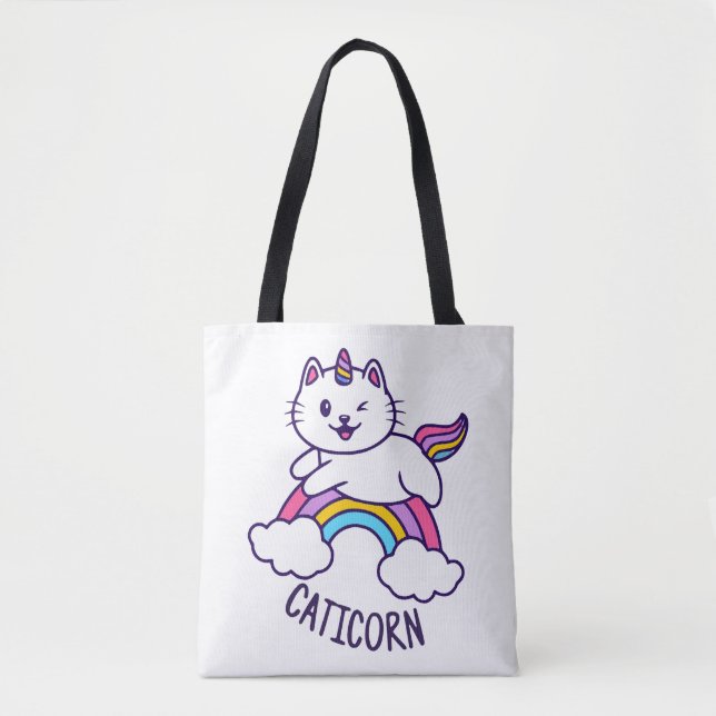 Unicorn Cat Tasche (Vorderseite)