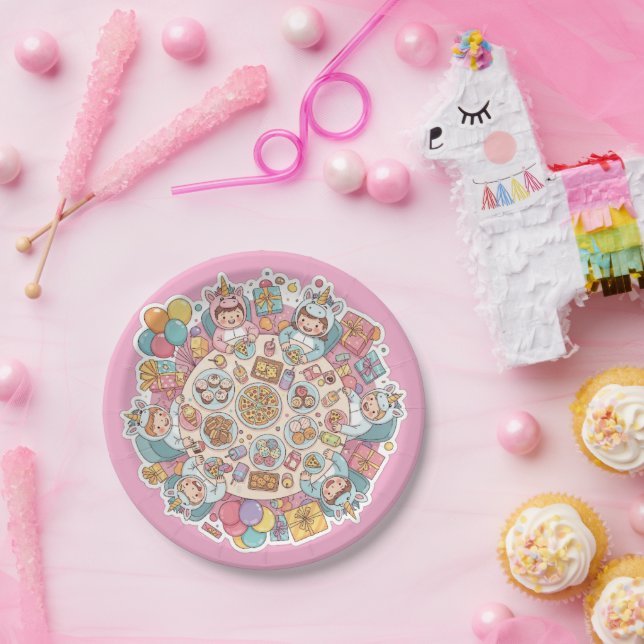 Unicorn Children's Party Pappteller (Party)