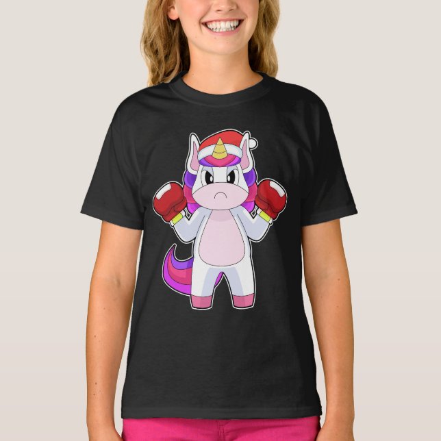 Unicorn Christmas Boxing T-Shirt (Vorderseite)