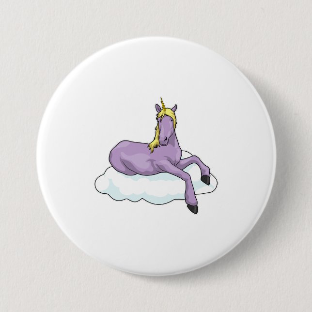 Unicorn Cloud Button (Vorderseite)