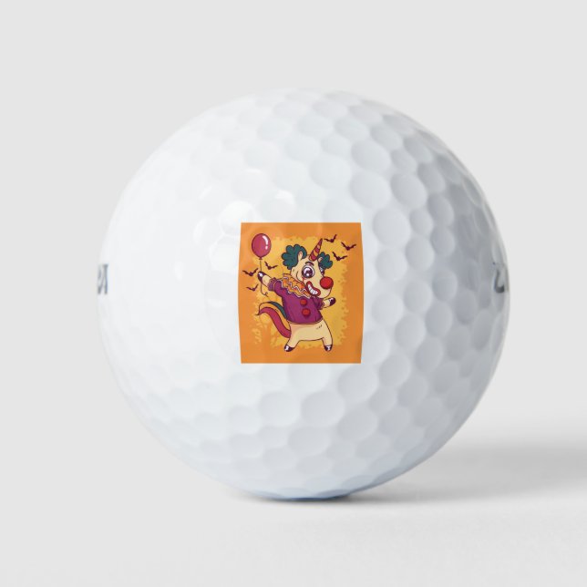 Unicorn Clown Golfball (Vorderseite)