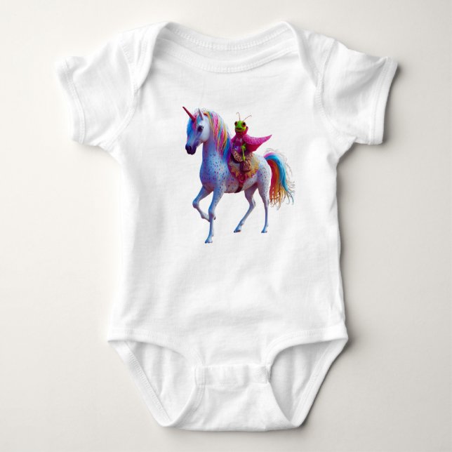 Unicorn Critter  Baby Strampler (Vorderseite)