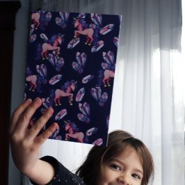 Unicorn Crystals Geburtstagsparty Einladung