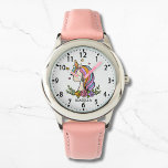 Unicorn Cute Whimsical Girly Pink Floral Girl's Armbanduhr<br><div class="desc">Unicorn Cute Whimsical Girly Pink Floral Personalized Name Girl's Watch features a cute unicorn with stars,  hearts and flowers. Personalized with your name. Perfect gifts for girls for birthday,  Christmas,  holidays and more. Designed by ©Evco Studio www.zazzle.com/store/evcostudio</div>