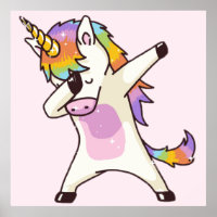 Unicorn Dab Poster
