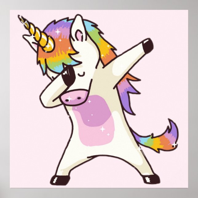 Unicorn Dab Poster (Vorne)