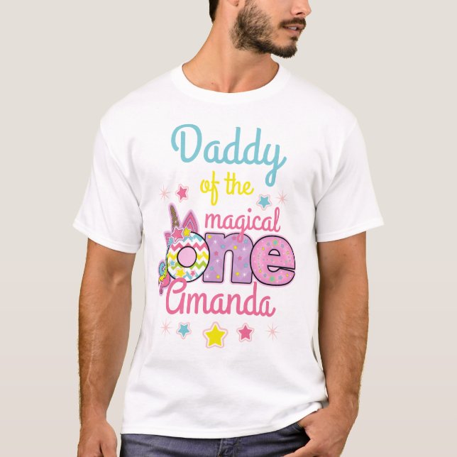 Unicorn Daddy vom ersten magischen Shirt (Vorderseite)