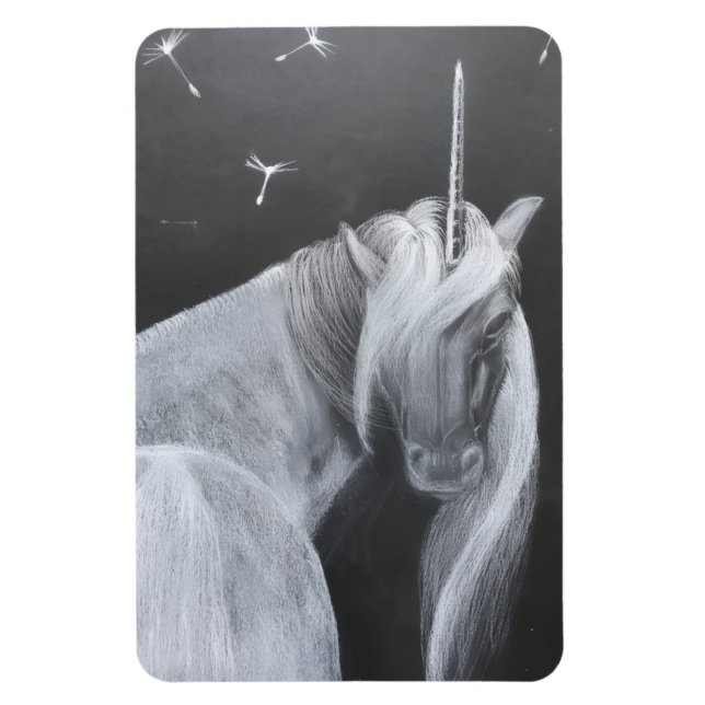 Unicorn & Dandelion flexible magnet (Vertical)